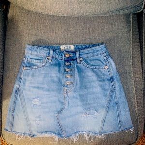 Free People Jean Skirt